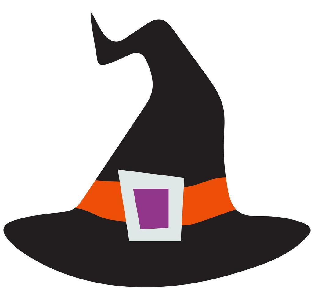 Witch hat for halloween on isolated background vector