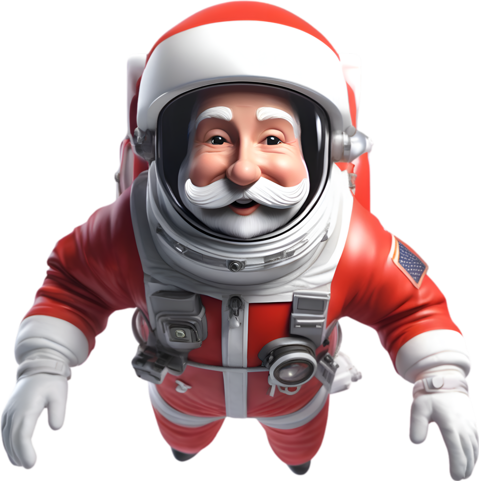 ai genererad santa claus i ett astronaut kostym. ai-genererad. png