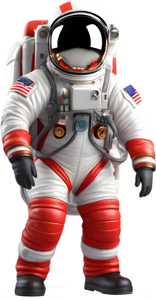 AI generated Santa Claus in an astronaut suit. AI-Generated. png