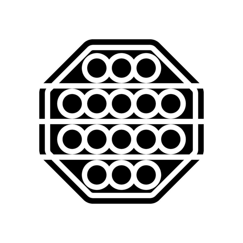 pop bubble fidget toy glyph icon vector illustration