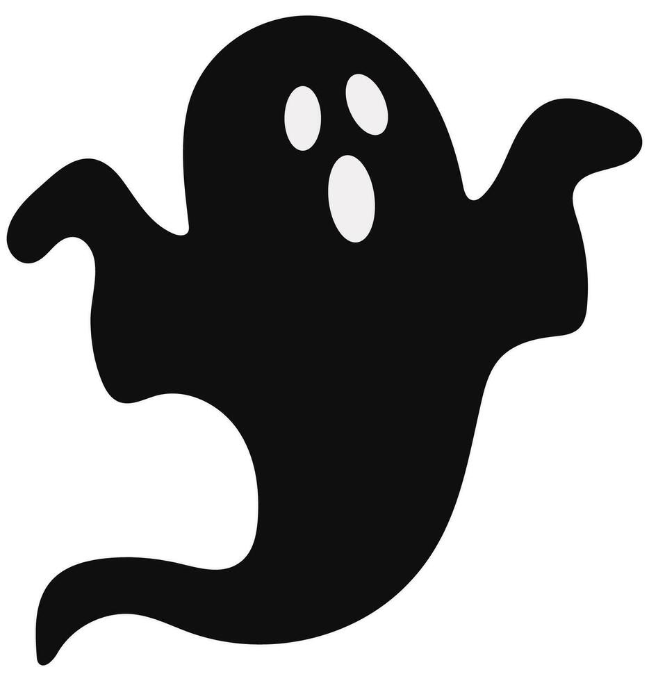 Funny halloween ghost isolated on white background. vector