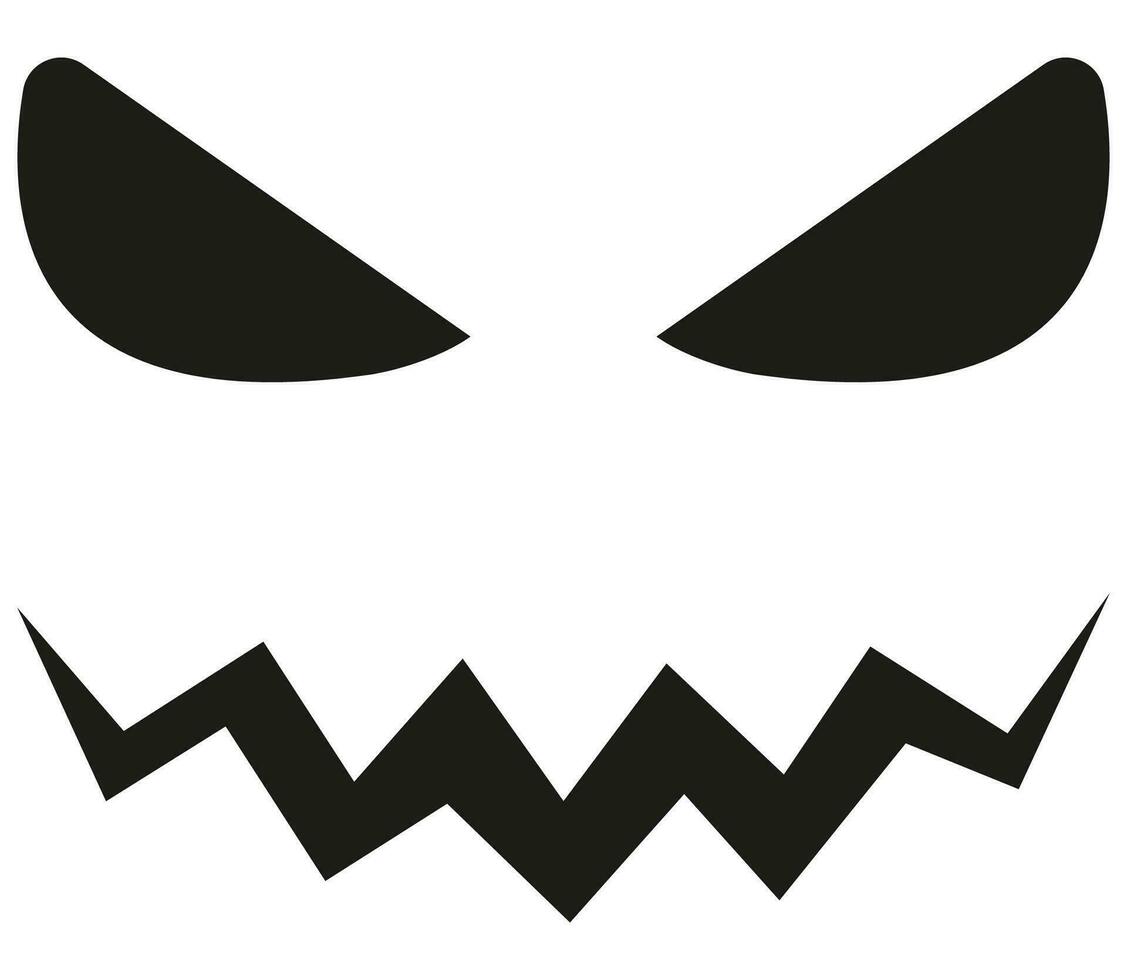 Halloween scary pumpkin ghost face icon isolated on white background.. vector