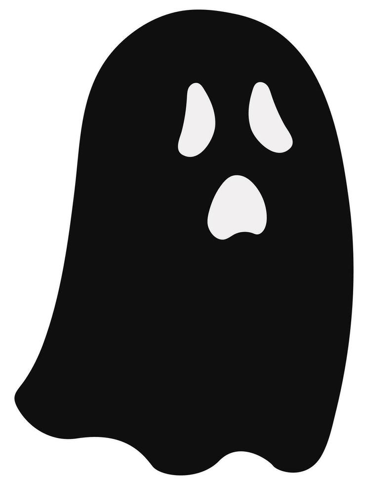 Simple mini cartoon ghost for halloween. vector