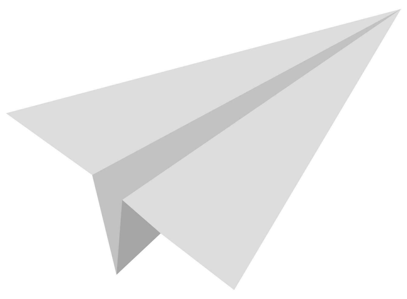 Paper airplane vector illustration isolated on white background.