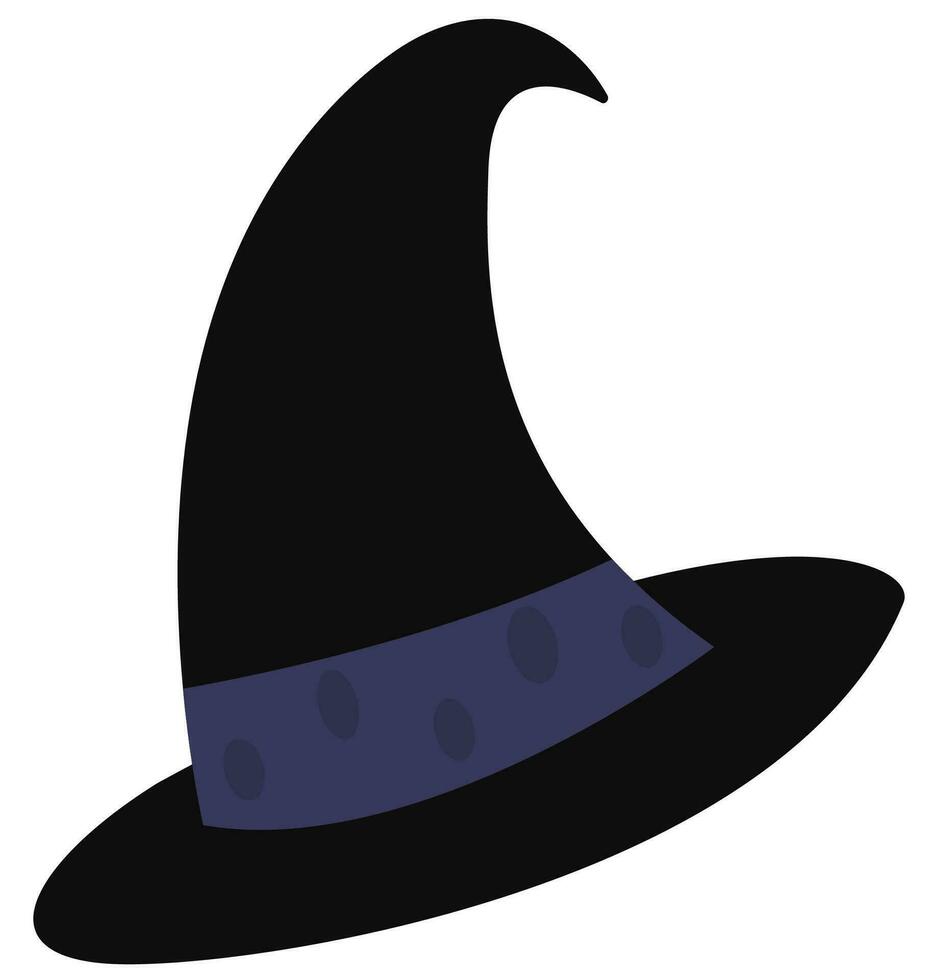 Witch hat isolated illustration on white background. vector