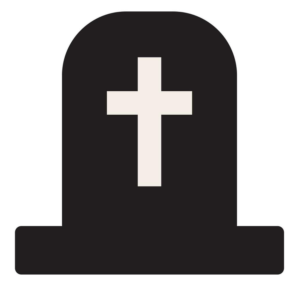 tombstone silhouette for halloween background. vector