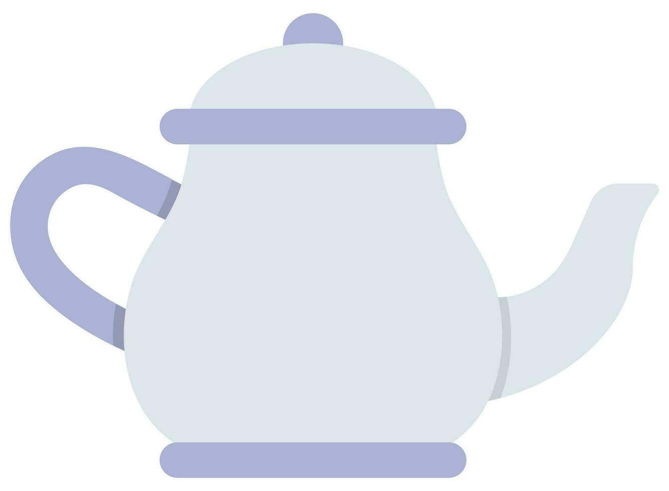 Blue teapot isolated on white background. vector