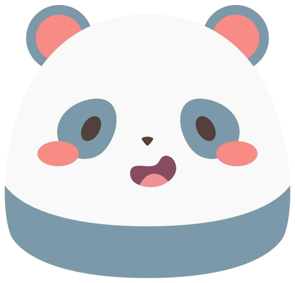 Cute panda face vector for kids room.