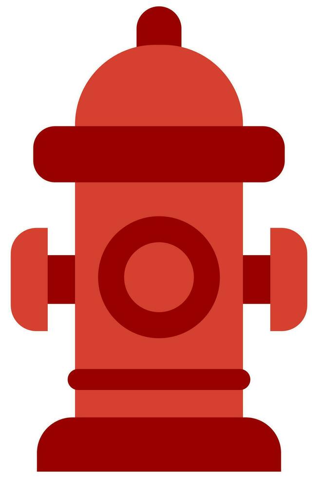Fire hydrant flat vector illustration.