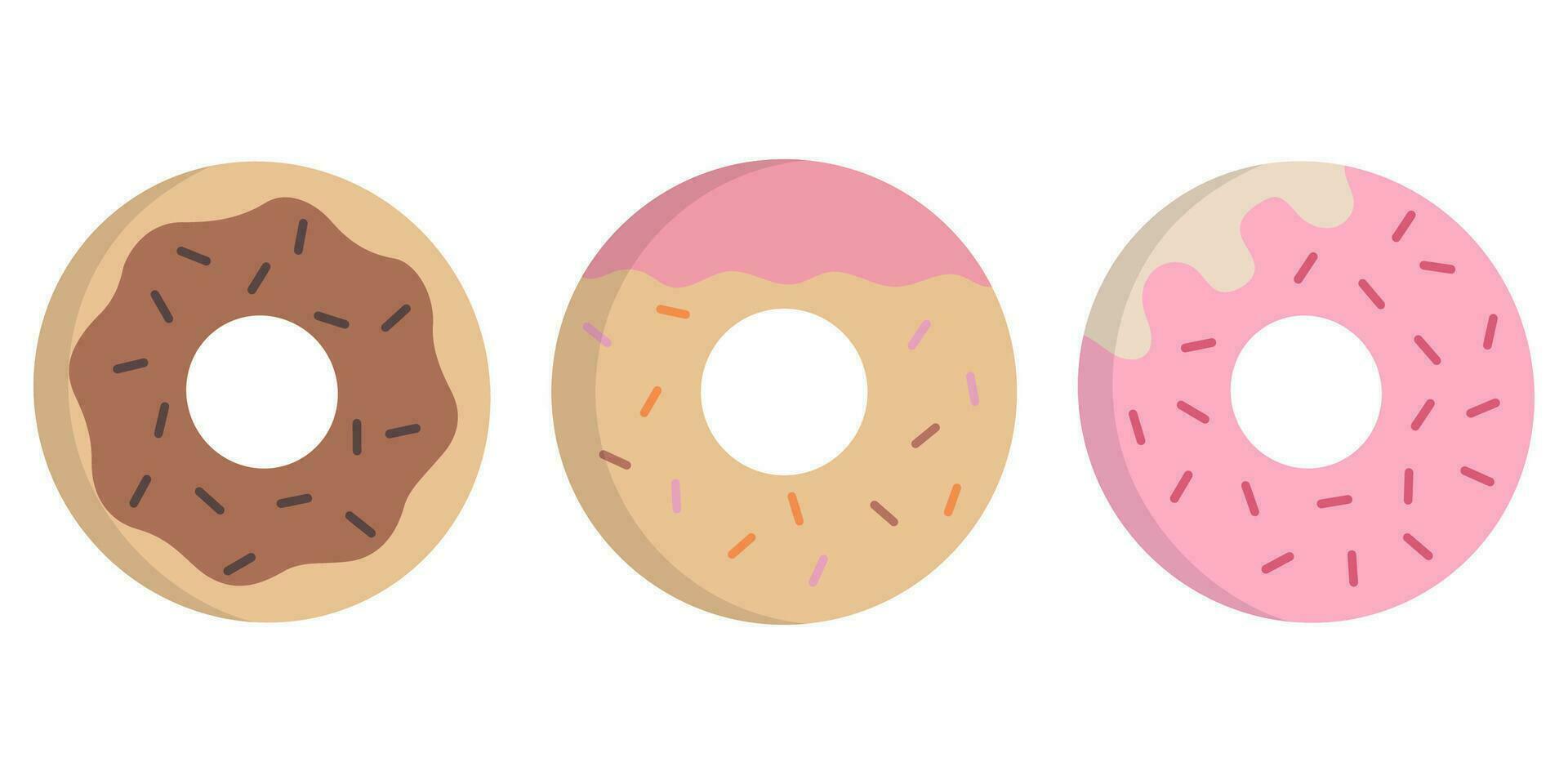 vector dibujos animados conjunto de dulce harina rosquilla productos