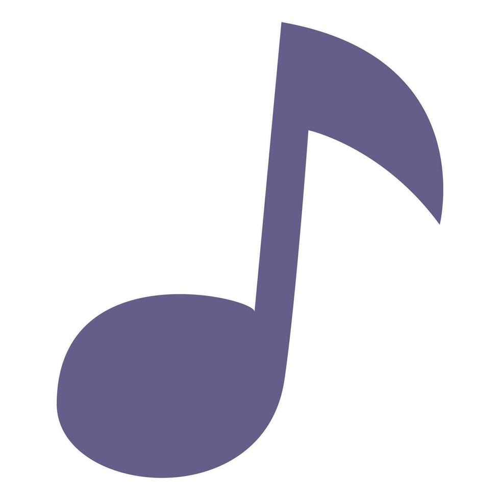 Music note pastel color isolated on white background. vector