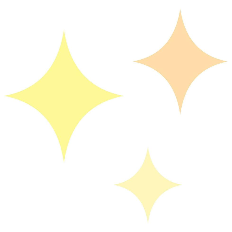 Sparkles star icons isolated on white background. vector