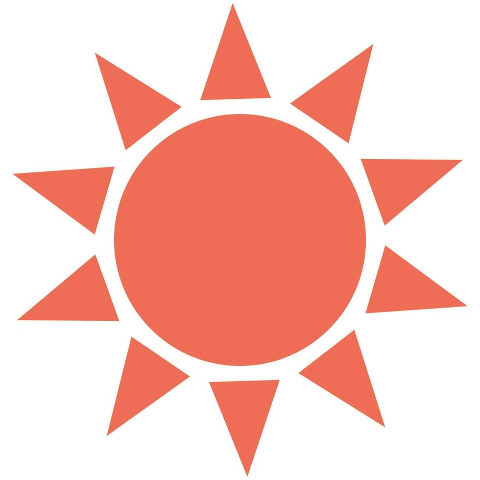 Sun icon isolated on white background. vector