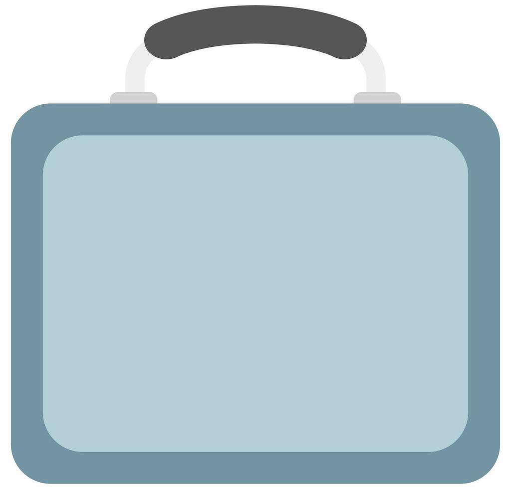 Flat suite case isolated on white background. vector
