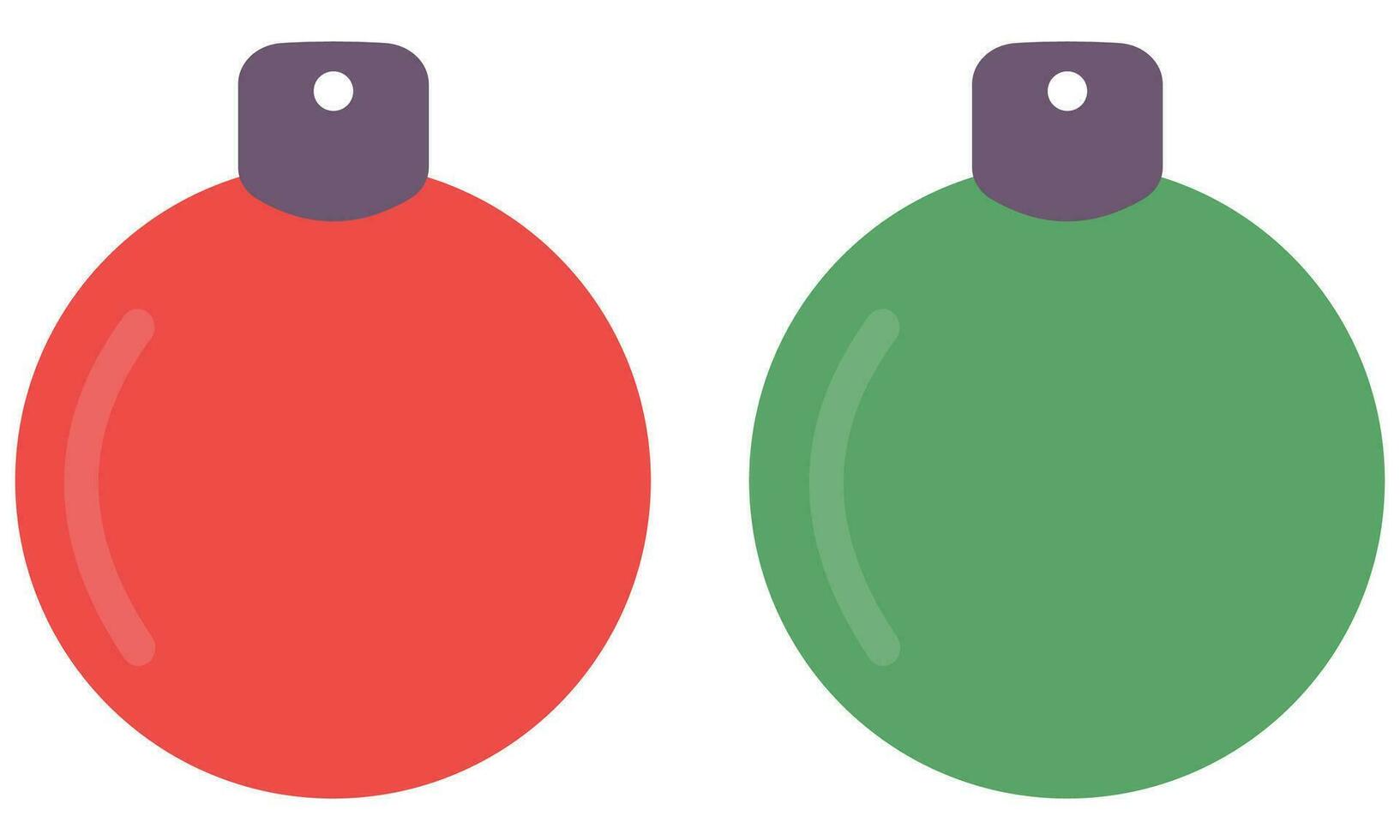 Flat vector christmas light bulb icon isolated on white background.