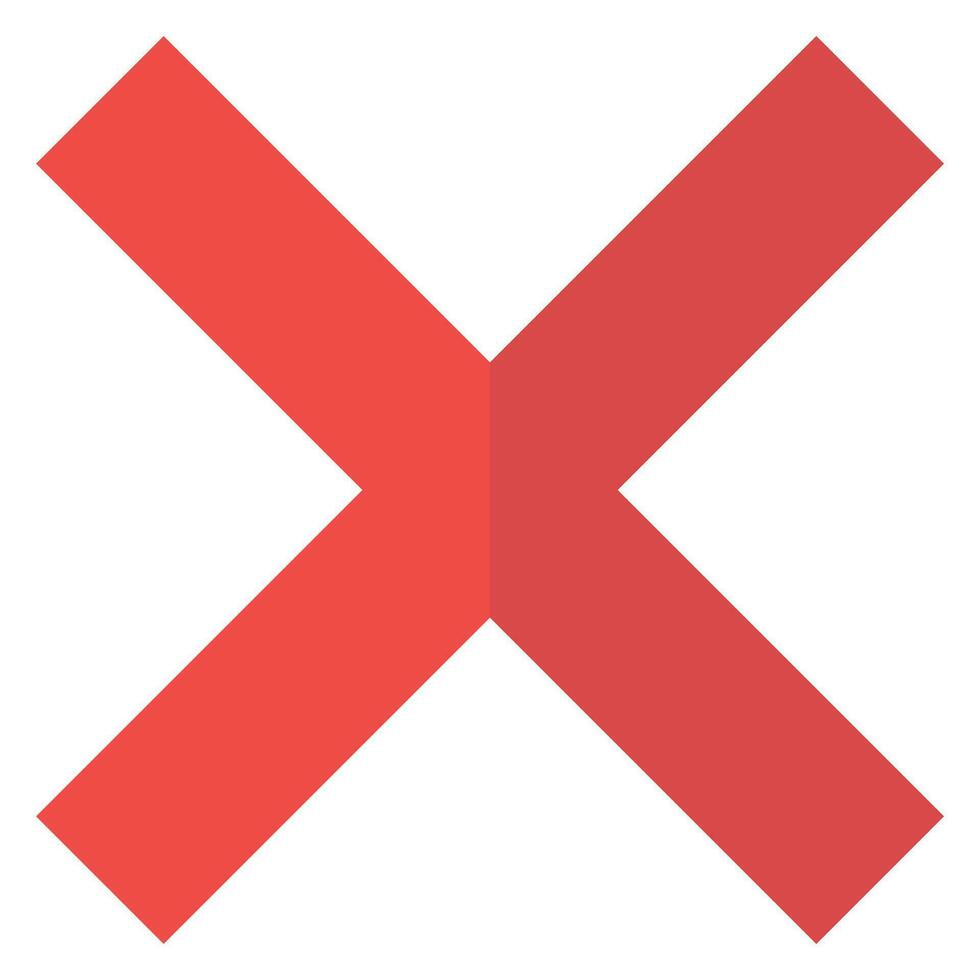 Incorrect sign isolated on white background. vector