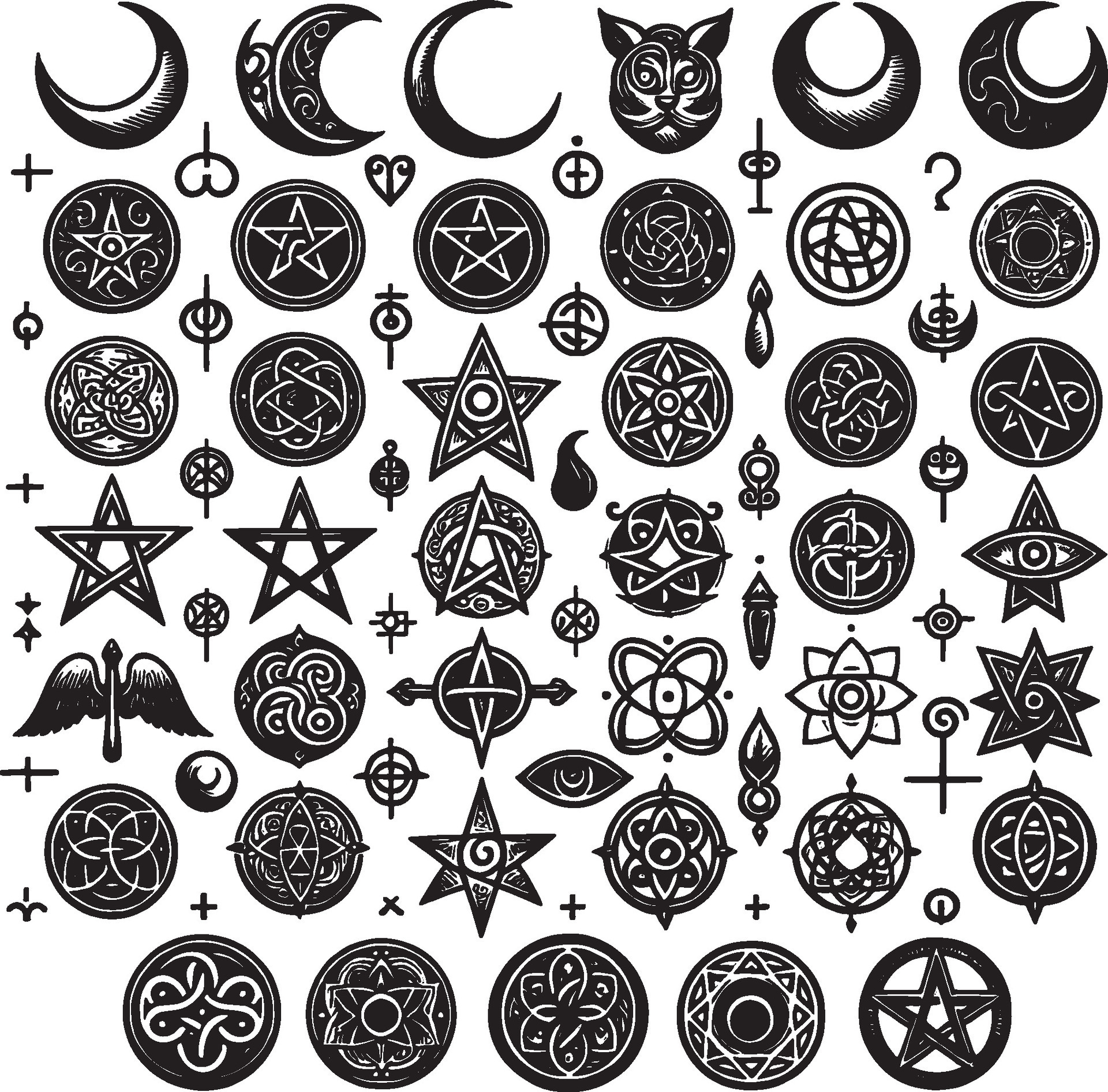 Pagan Symbols and Runes 34904865 Vector Art at Vecteezy