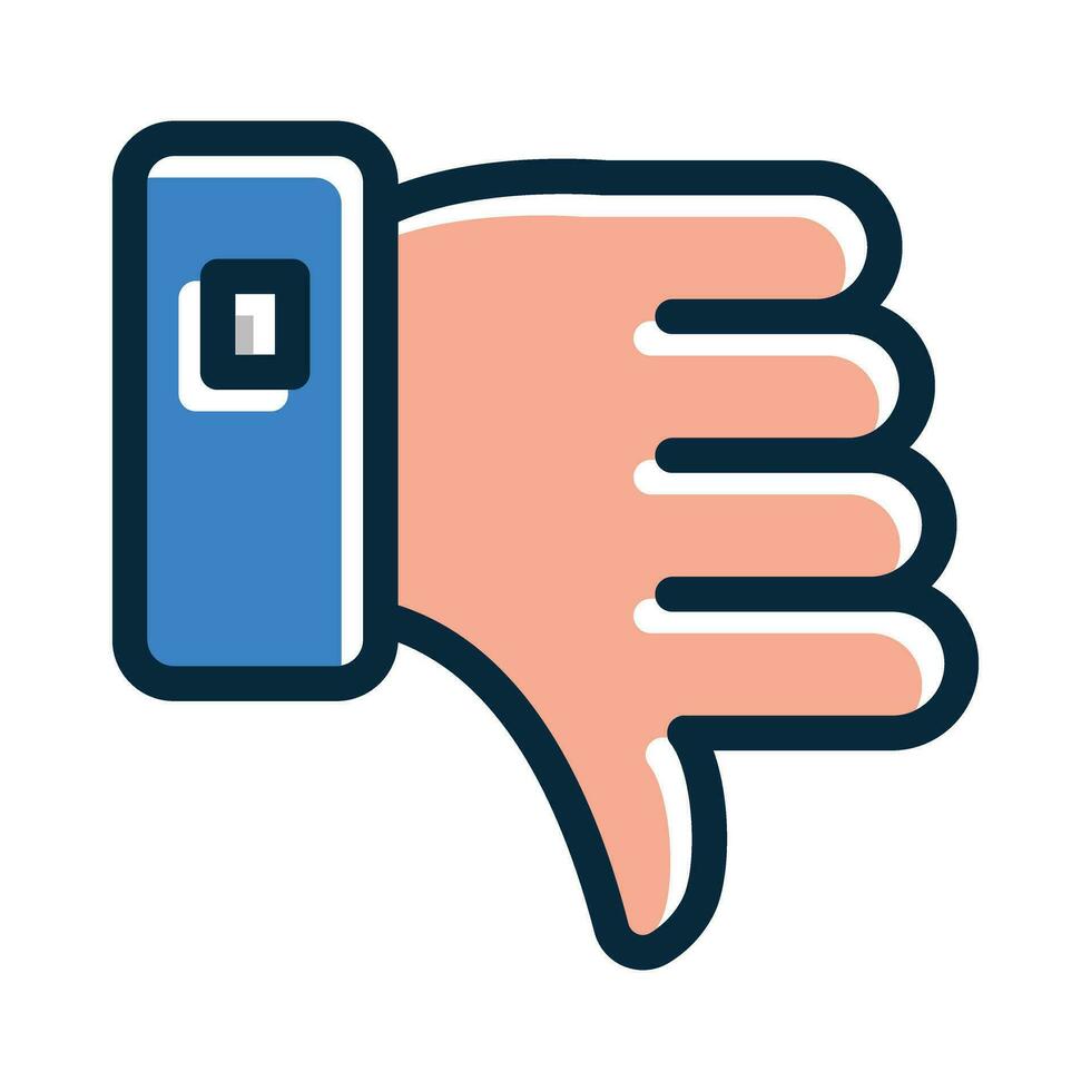 Dislike Vector Thick Line Filled Dark Colors