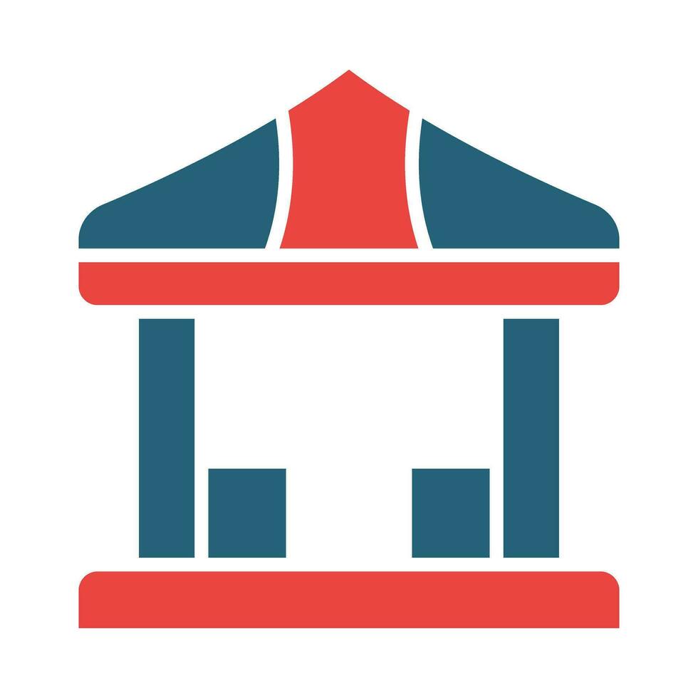 Gazebo Vector Glyph Two Color Icon For Personal And Commercial Use.