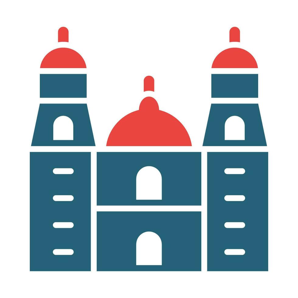 Cathedral Of Morelia Vector Glyph Two Color Icons For Personal And Commercial Use.