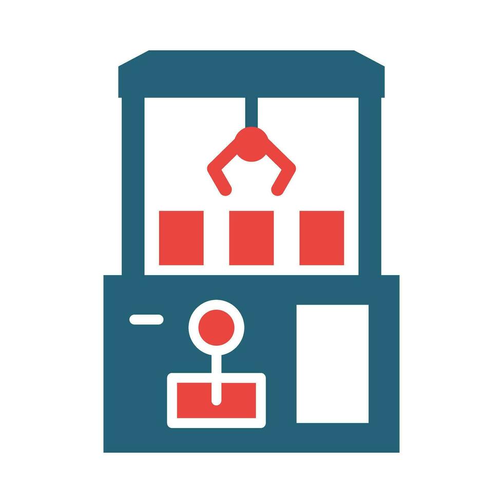 Claw Machine Vector Glyph Two Color Icon For Personal And Commercial Use.