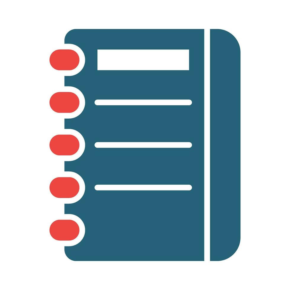 Diary Vector Glyph Two Color Icon For Personal And Commercial Use.