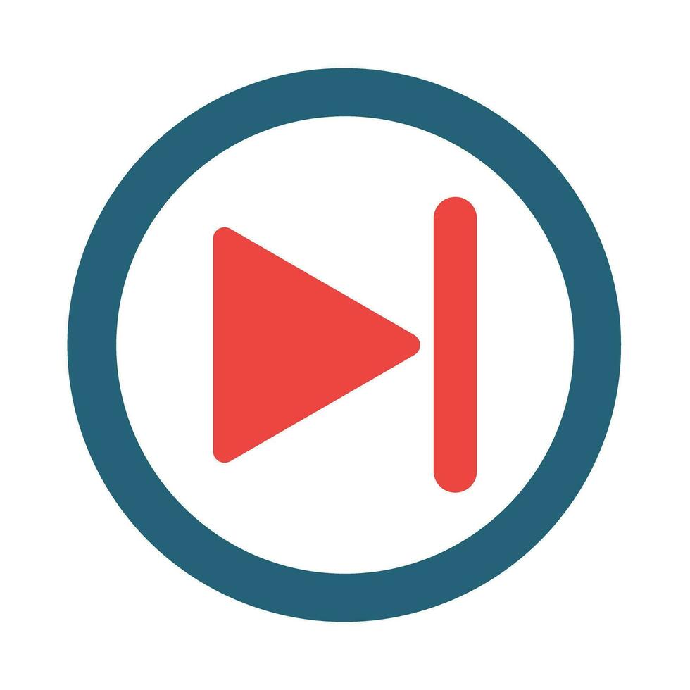 Skip Vector Glyph Two Color Icon For Personal And Commercial Use.