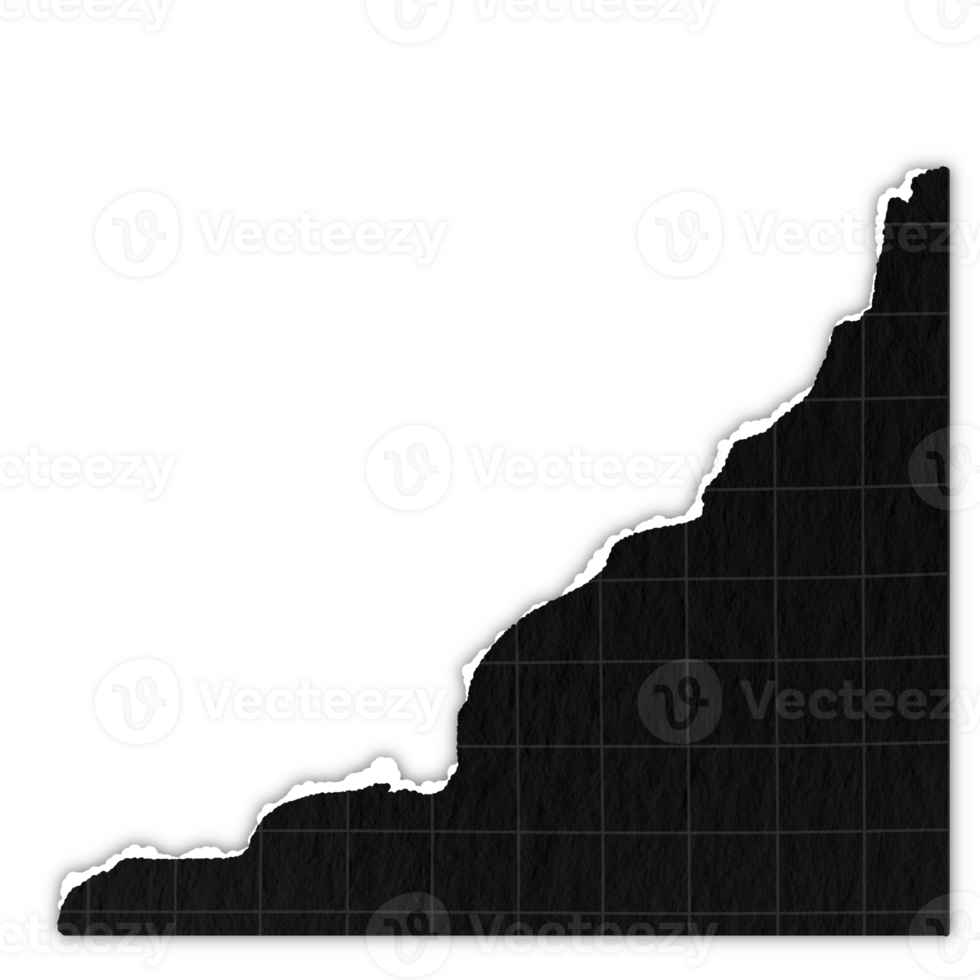grid black paper lines Graph ripped message torn paper edge sheet strip page corner header decoration collage for message note page or banner cardboard blank memo frame png
