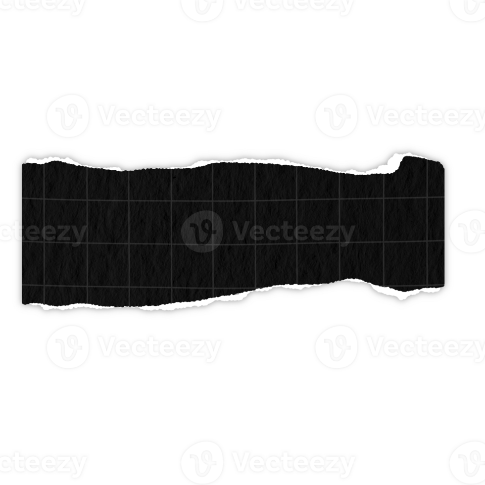 grid black paper lines Graph ripped message torn paper edge sheet strip page header decoration collage for message note page or banner cardboard blank memo png