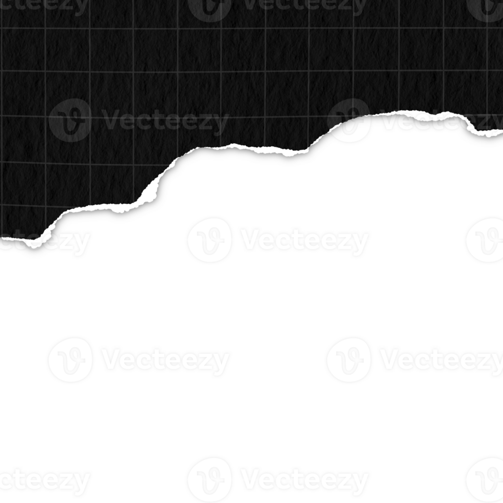 grid black paper lines Graph ripped message torn paper edge sheet strip page corner header decoration collage for message note page or banner cardboard blank memo frame png