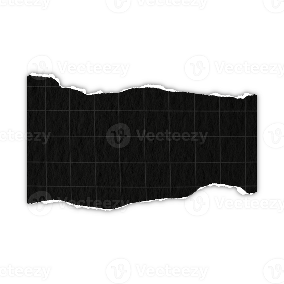 rutnät svart papper rader Graf rev meddelande trasig papper kant ark remsa sida rubrik dekoration collage för meddelande notera sida eller baner kartong tom PM png