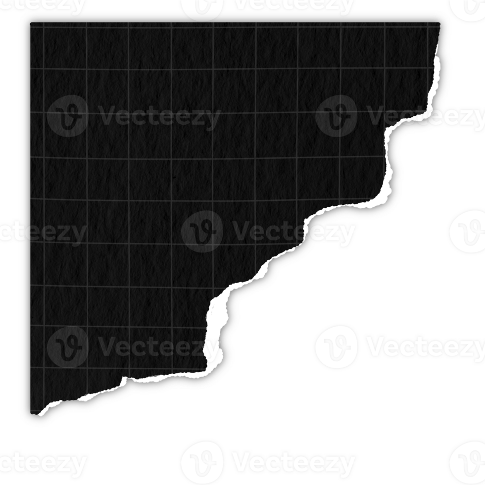 grid black paper lines Graph ripped message torn paper edge sheet strip page corner header decoration collage for message note page or banner cardboard blank memo frame png