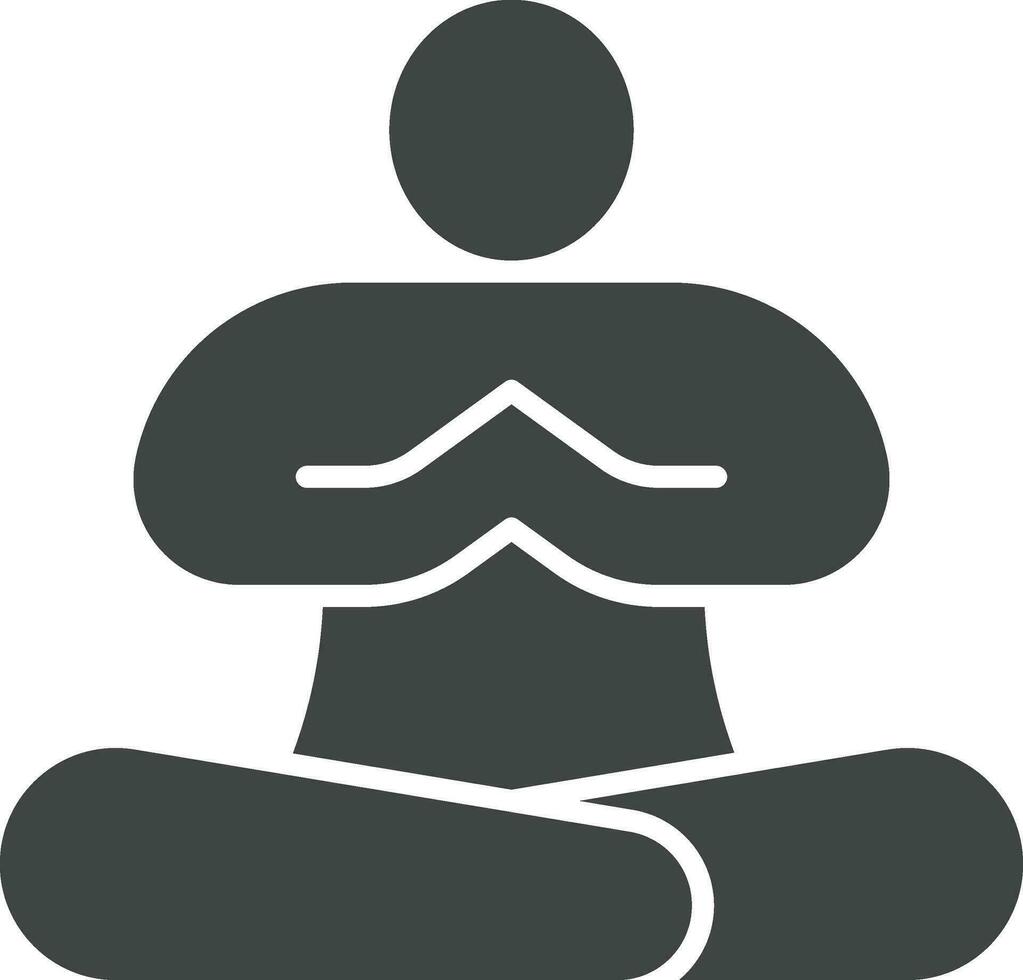 Meditate icon vector image. Suitable for mobile apps, web apps and print media.
