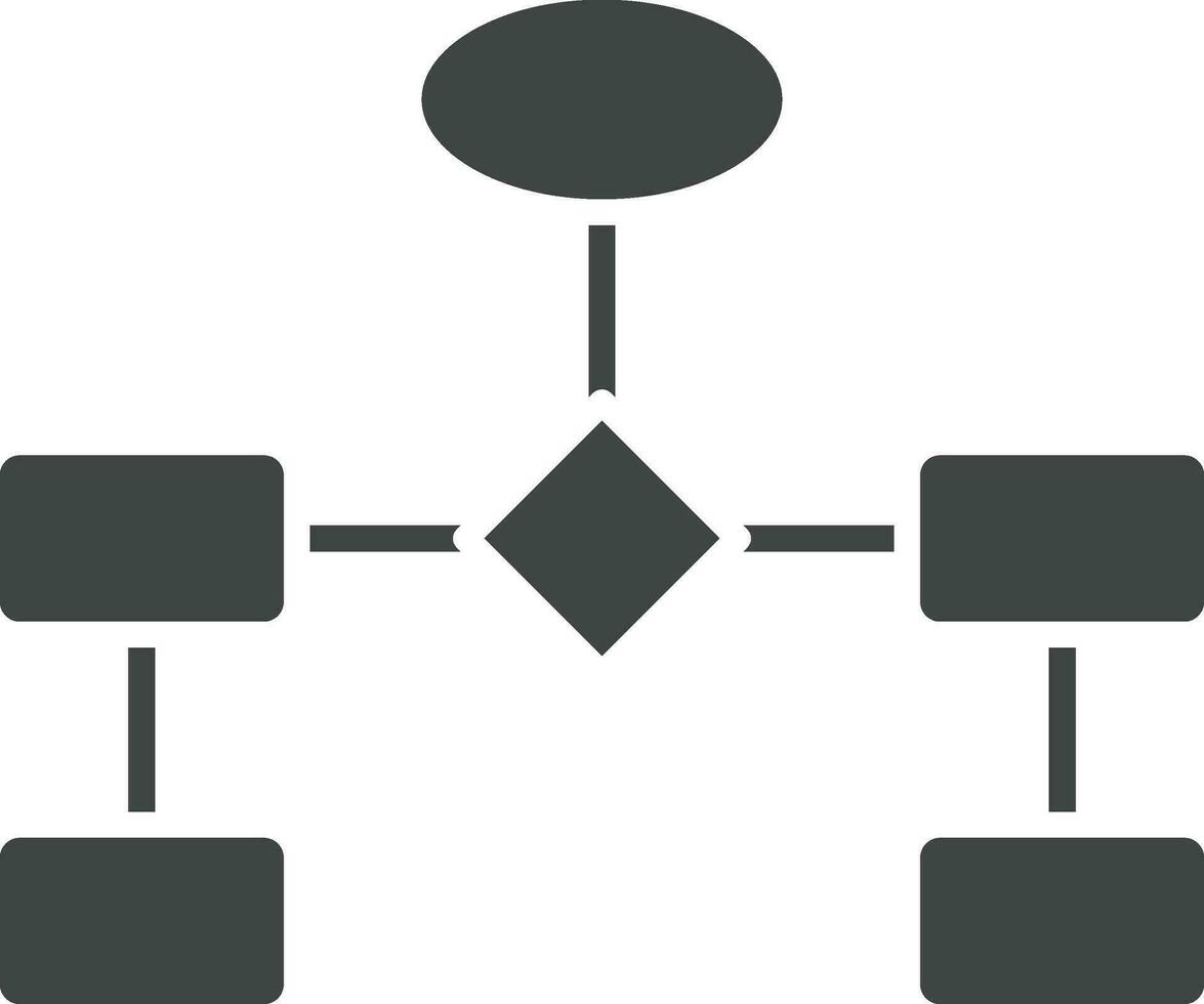 diagrama de flujo icono vector imagen. adecuado para móvil aplicaciones, web aplicaciones y impresión medios de comunicación.