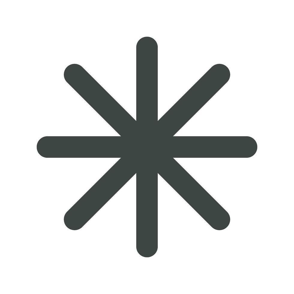 Eight-Spoked Asterisk icon vector image. Suitable for mobile apps, web apps and print media.