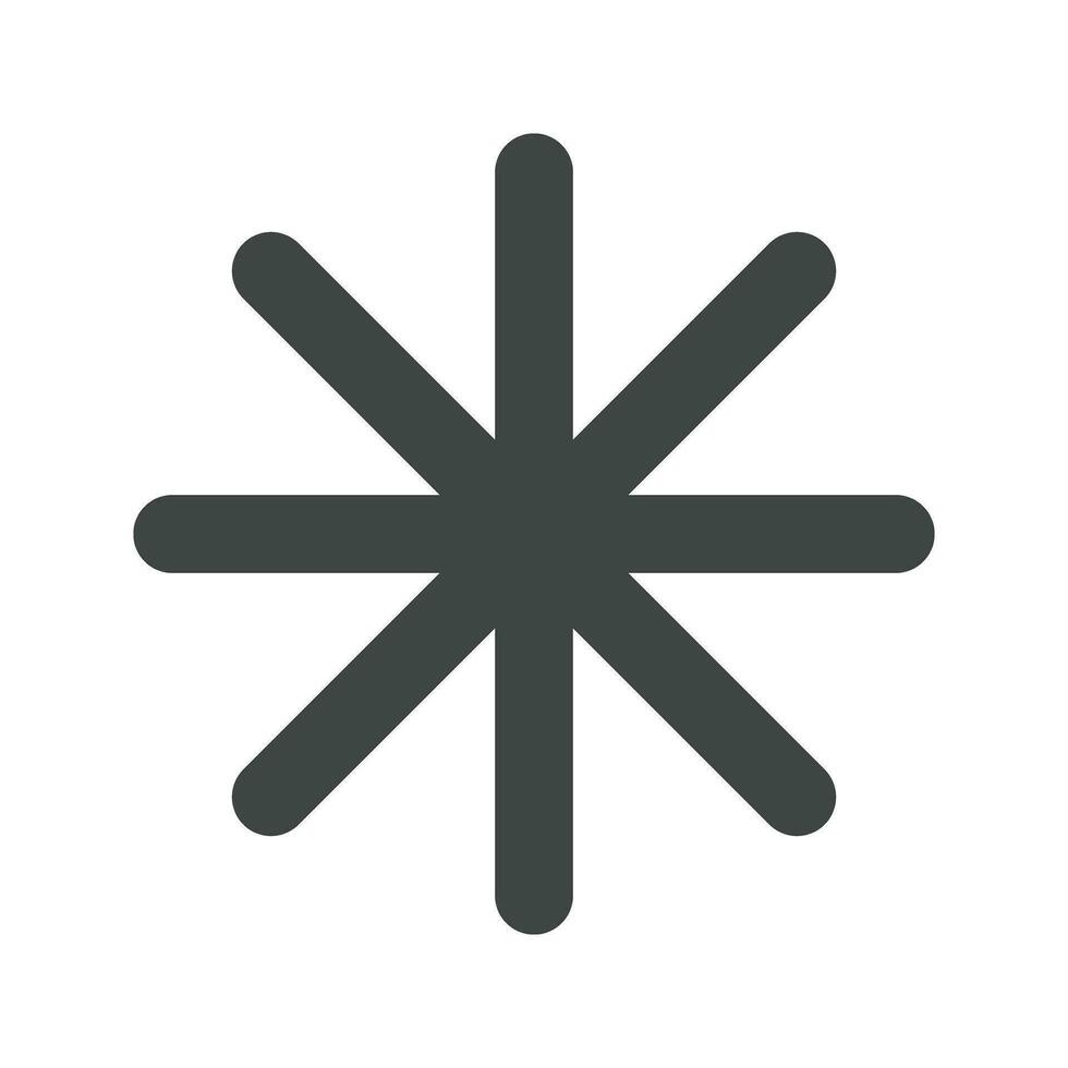Eight-Spoked Asterisk icon vector image. Suitable for mobile apps, web apps and print media.