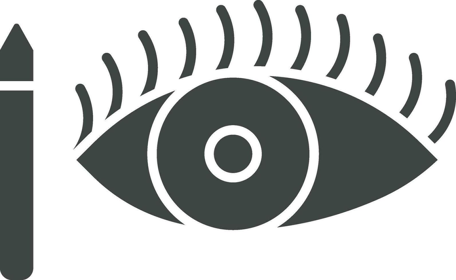 Eye with eyeliner icon vector image. Suitable for mobile apps, web apps and print media.