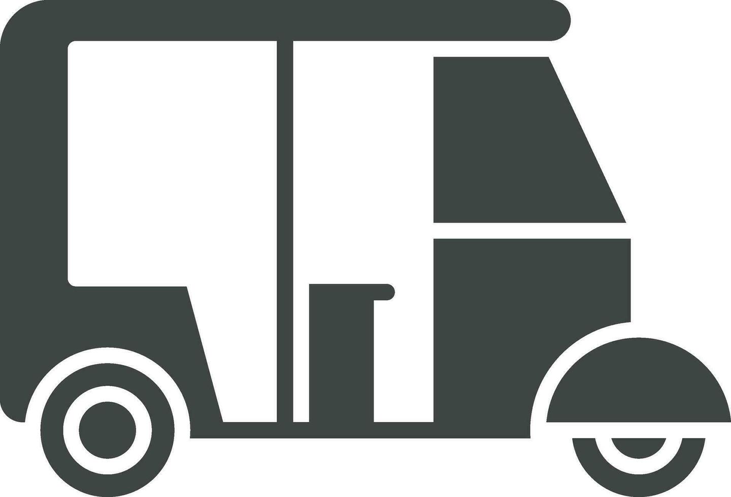 Auto Rickshaw icon vector image. Suitable for mobile apps, web apps and print media.