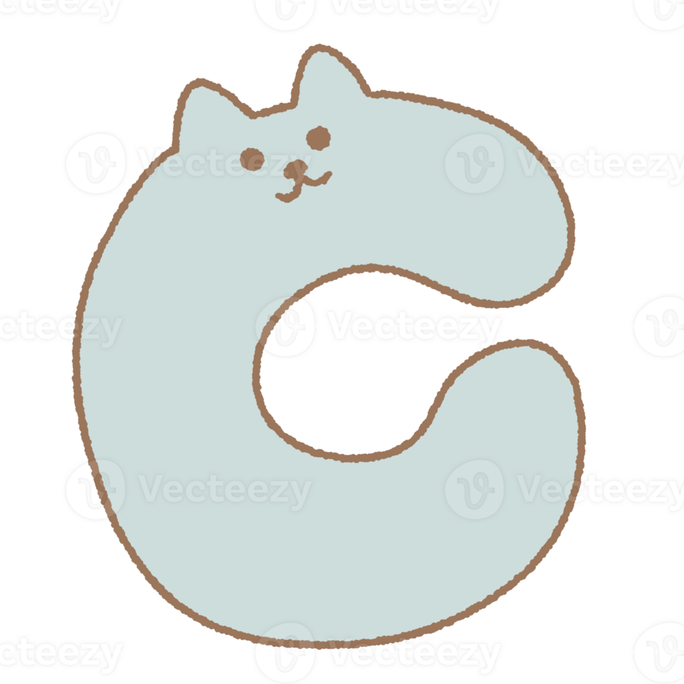 letter Alphabet with cute Animal cartoon Doodle pastel color for kids education invitation card nursery poster png