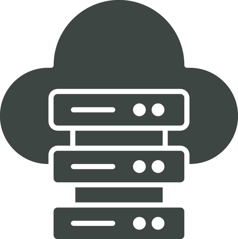Cloud and Server Data icon vector image. Suitable for mobile apps, web apps and print media.