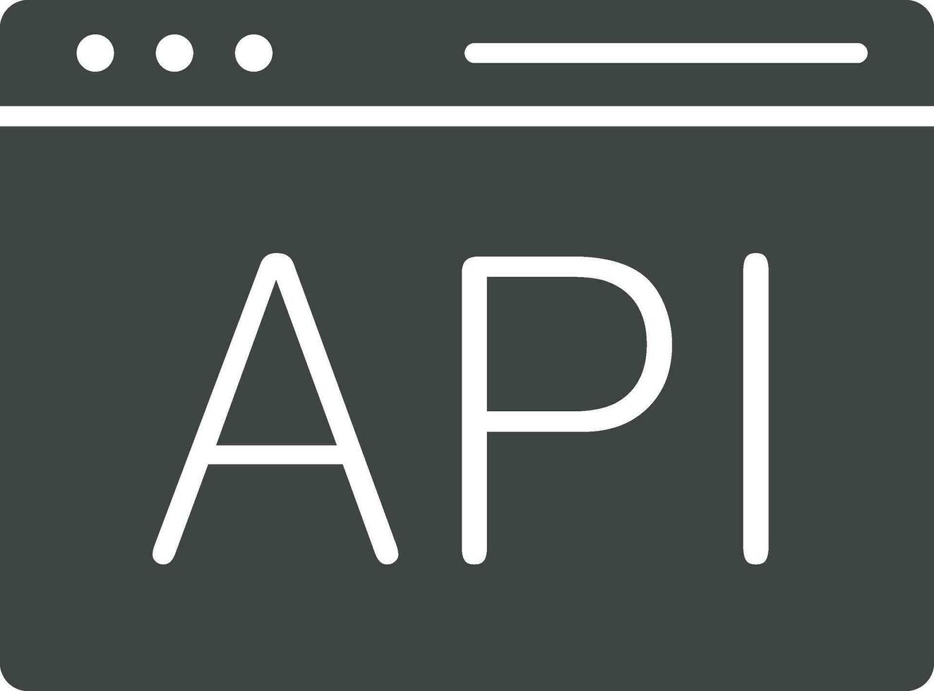 API icon vector image. Suitable for mobile apps, web apps and print media.