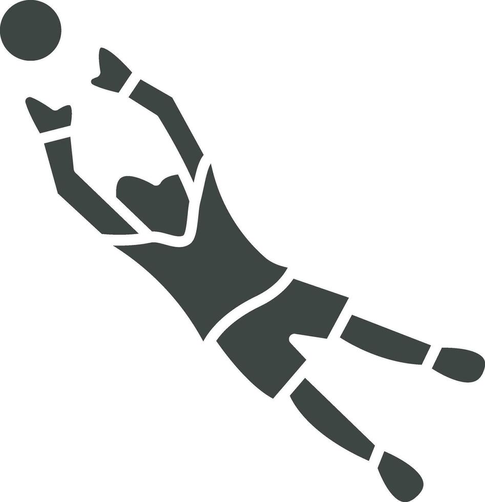 Goalkeeper icon vector image. Suitable for mobile apps, web apps and print media.