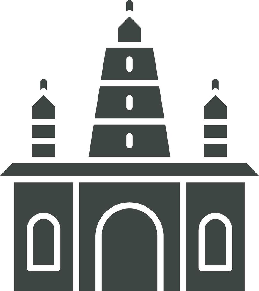 Hindu Temple icon vector image. Suitable for mobile apps, web apps and print media.
