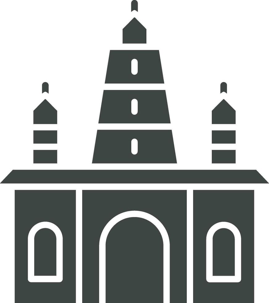 hindú templo icono vector imagen. adecuado para móvil aplicaciones, web aplicaciones y impresión medios de comunicación.