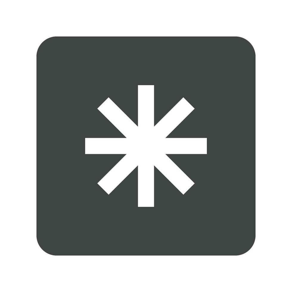 Keycap Asterisk icon vector image. Suitable for mobile apps, web apps and print media.