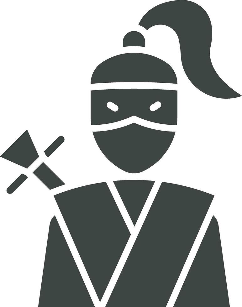 Kunoichi icon vector image. Suitable for mobile apps, web apps and print media.