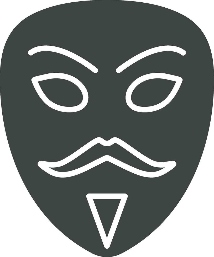 hacker máscara icono vector imagen. adecuado para móvil aplicaciones, web aplicaciones y impresión medios de comunicación.
