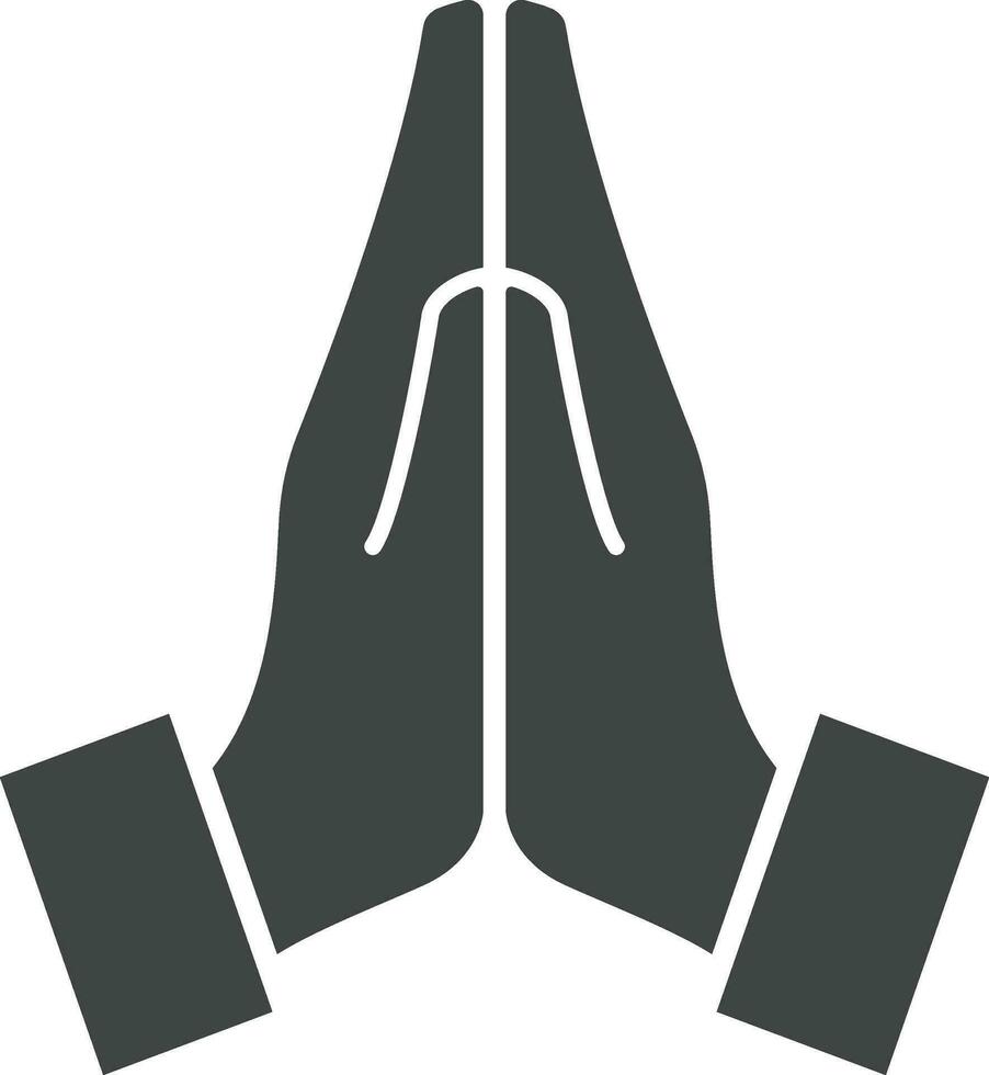 Folded Hands icon vector image. Suitable for mobile apps, web apps and print media.