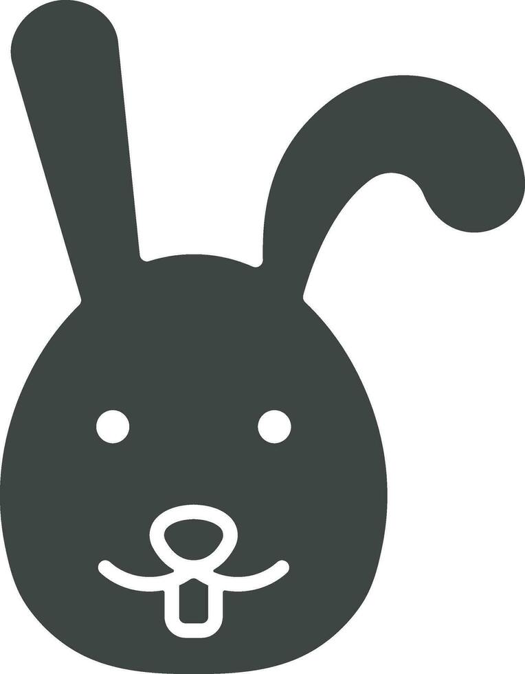 Conejo cara icono vector imagen. adecuado para móvil aplicaciones, web aplicaciones y impresión medios de comunicación.