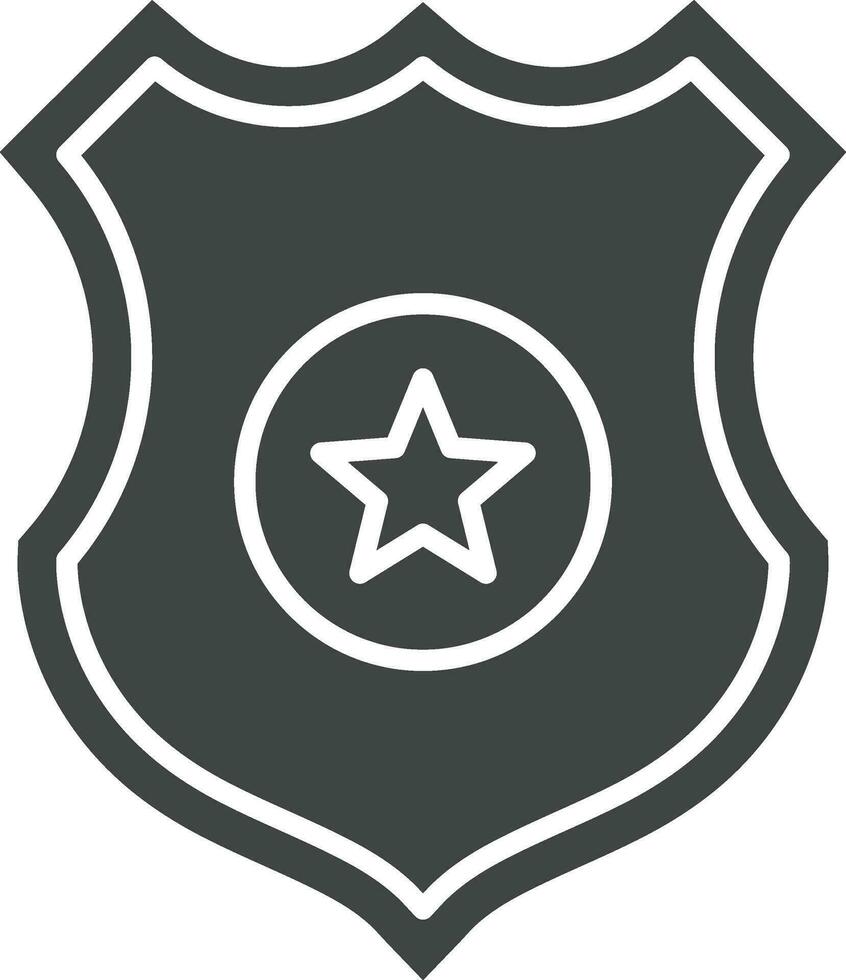 policía Insignia icono vector imagen. adecuado para móvil aplicaciones, web aplicaciones y impresión medios de comunicación.